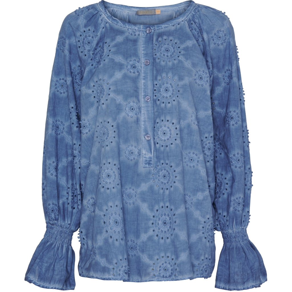 Marta Du Chateau dame bluse MdcBianca - Jeans Cold Wash Marta Du Chateau dame bluse MdcBianca - Jeans Cold Wash