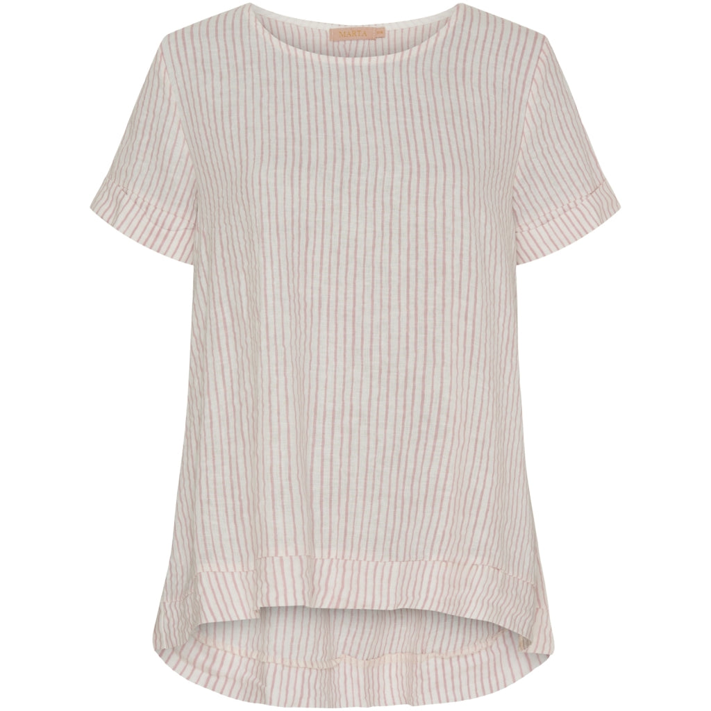 Marta Du Chateau dame bluse MdcNatalie - Panna Old Rose 2017 Stripe