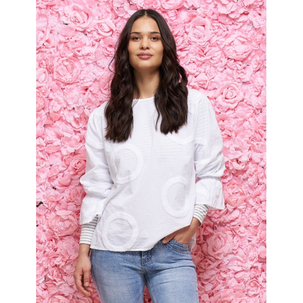 Marta Du Chateau dame bluse MdcVinter - White Marta Du Chateau dame bluse MdcVinter - White