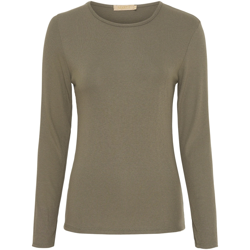 Marta Du Chateau langærmet t-shirt MdcIngrid 4906 - Solid Military