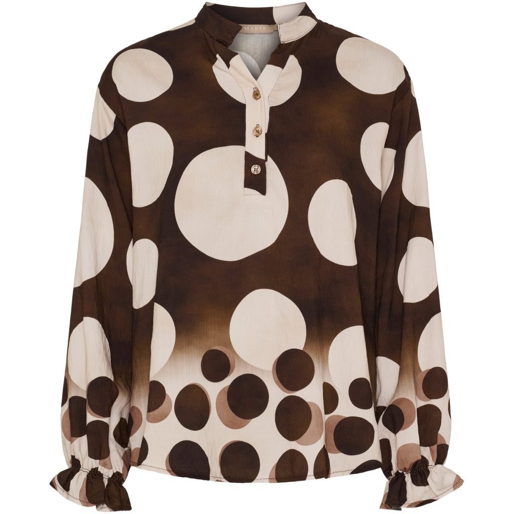 Marta du Chateau dame bluse MdcAspen 7704 - MarroneEZ552DB