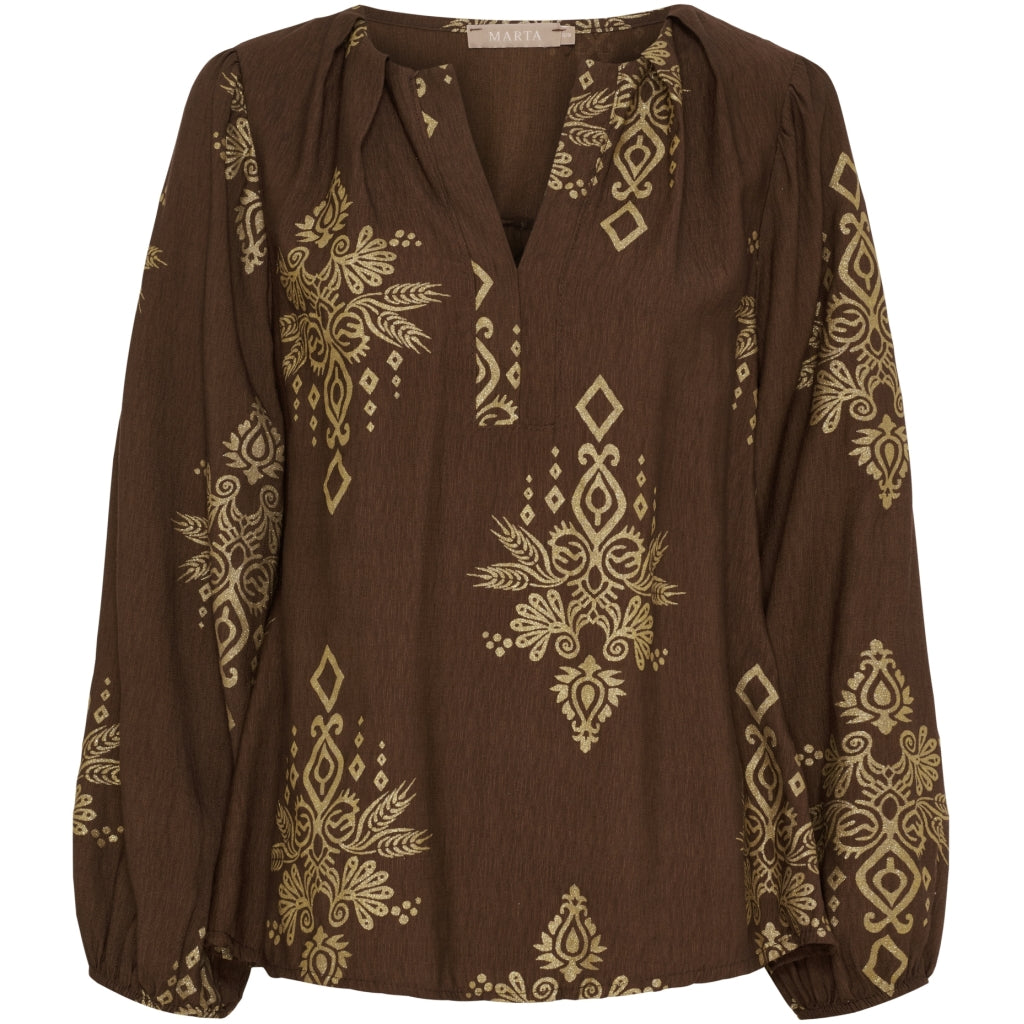 Marta du Chateau dame bluse MdcBayleaf 7705 - Moro30
