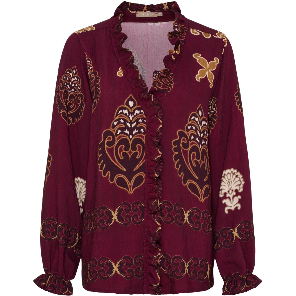 Marta du Chateau dame bluse MdcBrook 7648 - Bordeaux3257tpk