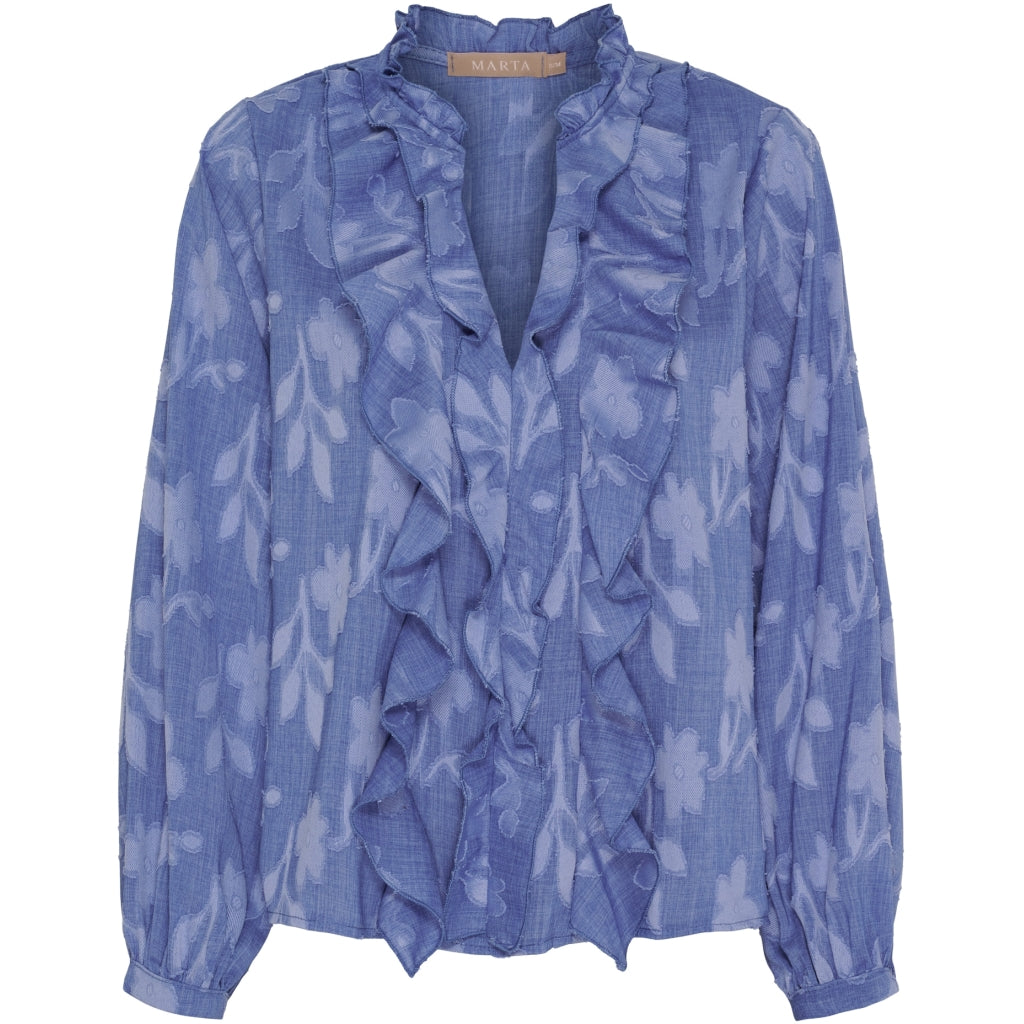 Marta du Chateau dame bluse MdcElea 58221 - Denim