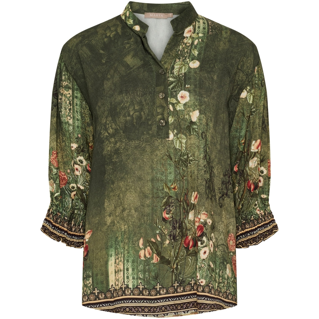 Marta du Chateau dame bluse MdcMelisande 7527 - Military5295tpg