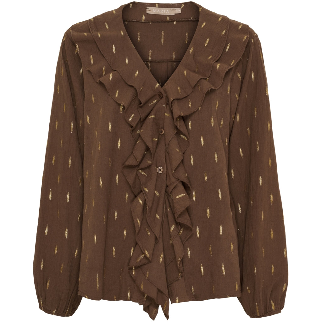 Marta du Chateau dame bluse MdcOasis 7657 - Chocolate2918