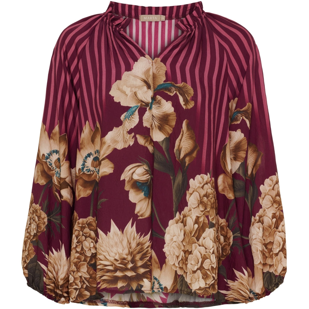Marta du Chateau dame bluse MdcOctavia 003B - Bordeaux6022