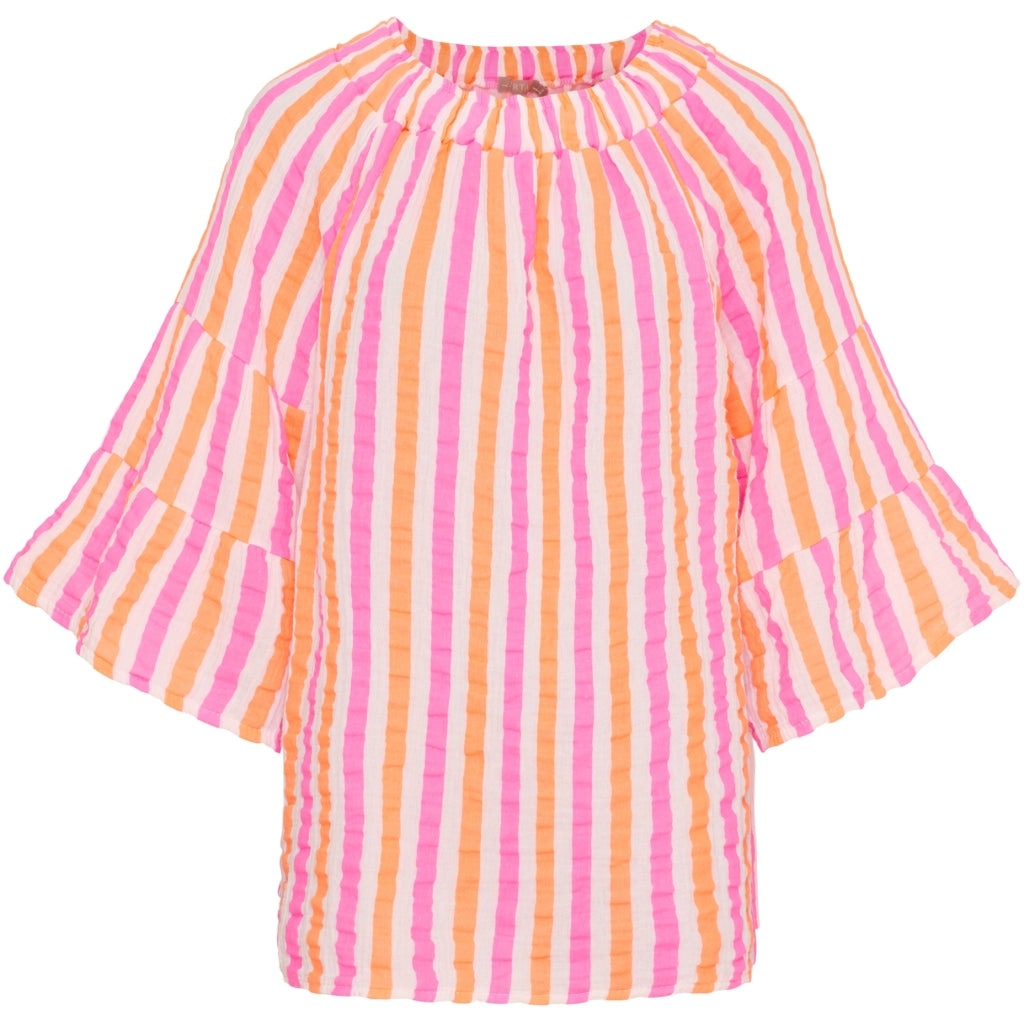 Marta du Chateau dame bluse MdcPutte 7316 - Orange/Fuxia Stripe