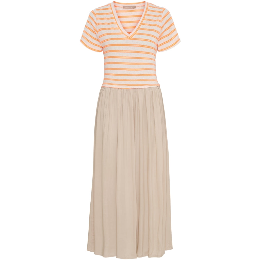 Marta du Chateau dame kjole MdcIngfrid 7334 - Beige/Orange