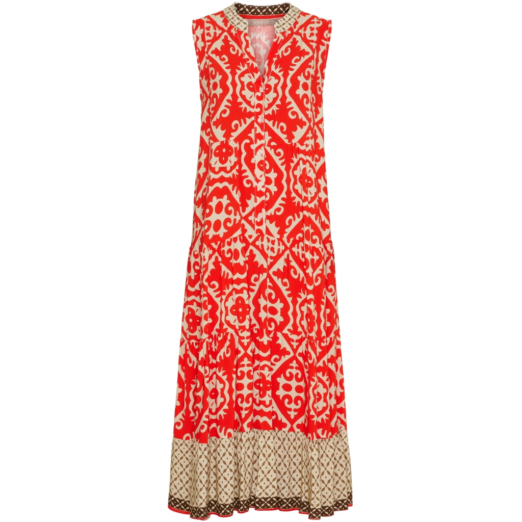Marta du Chateau dame kjole MdcLucie 259153 - Red/Beige