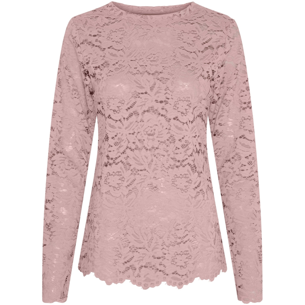 Marta du Chateau dame langærmet blonde t-shirt MdcMilley 7707 - Rose