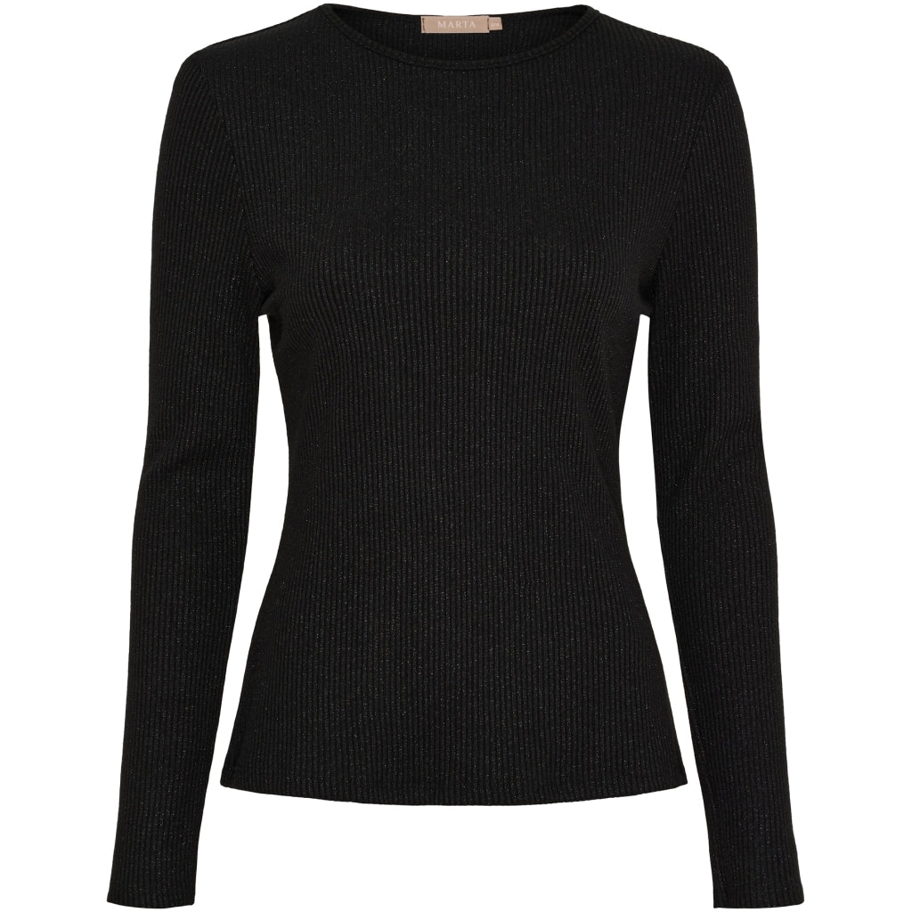 Marta du Chateau dame langærmet t-shirt 38915M - Black