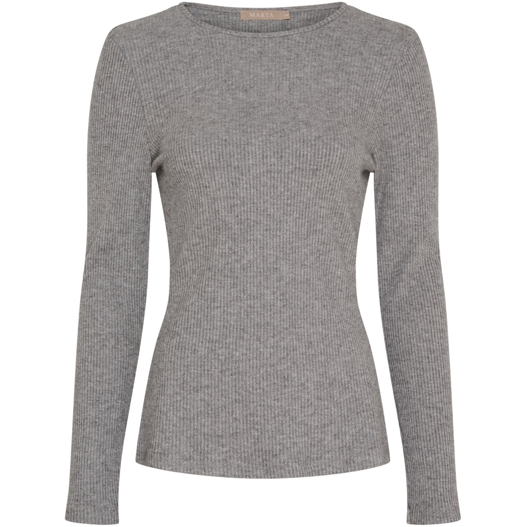 Marta du Chateau dame langærmet t-shirt 38915M - Grey