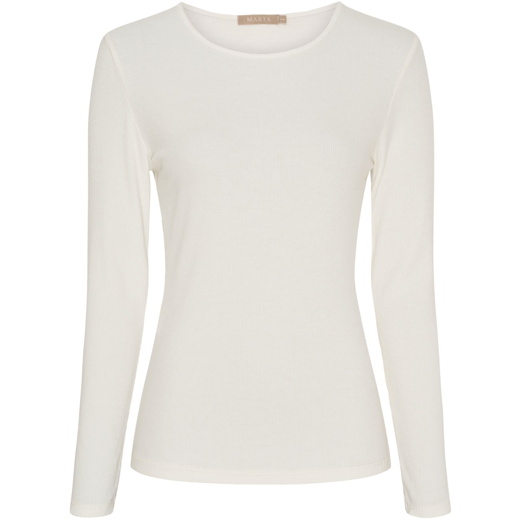 Marta du Chateau dame langærmet t-shirt MdcAster 4906 - Cream