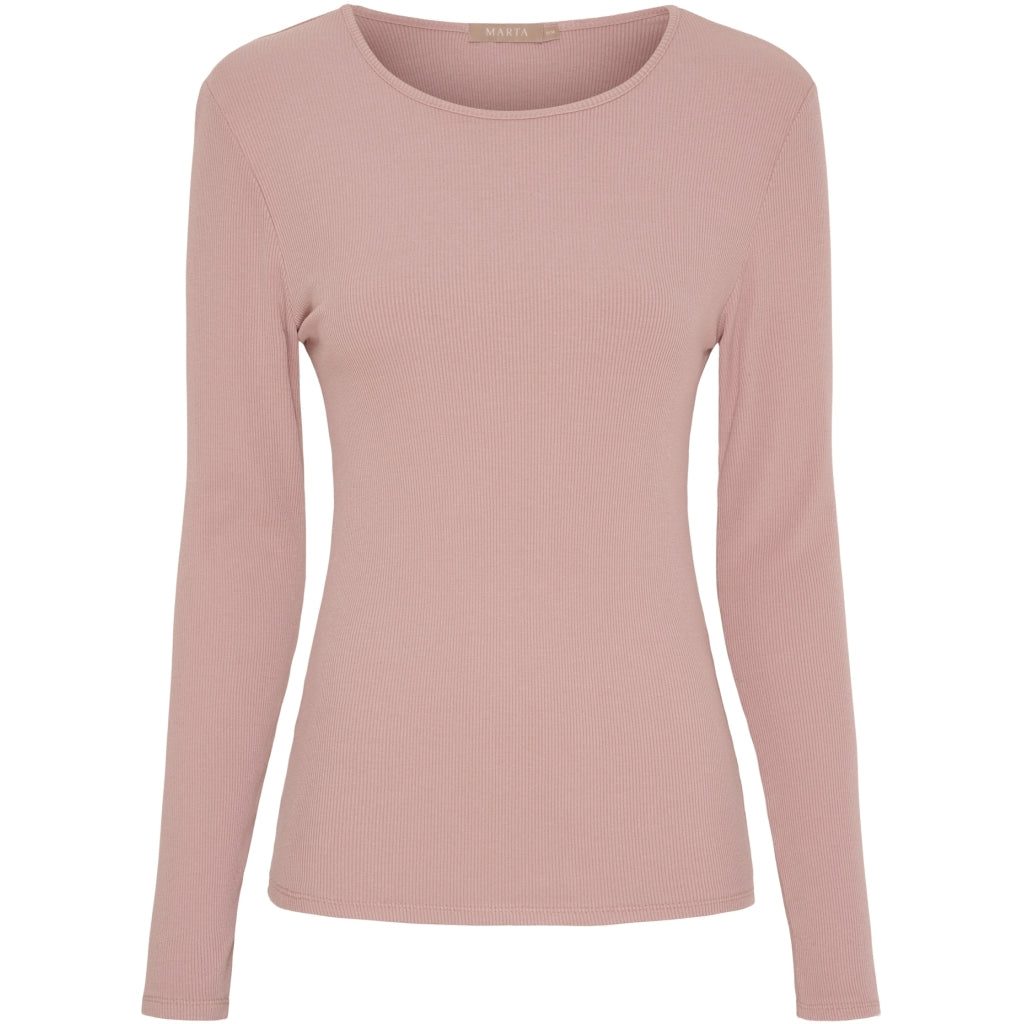 Marta du Chateau dame langærmet t-shirt MdcAster 4906 - Rosa Blush