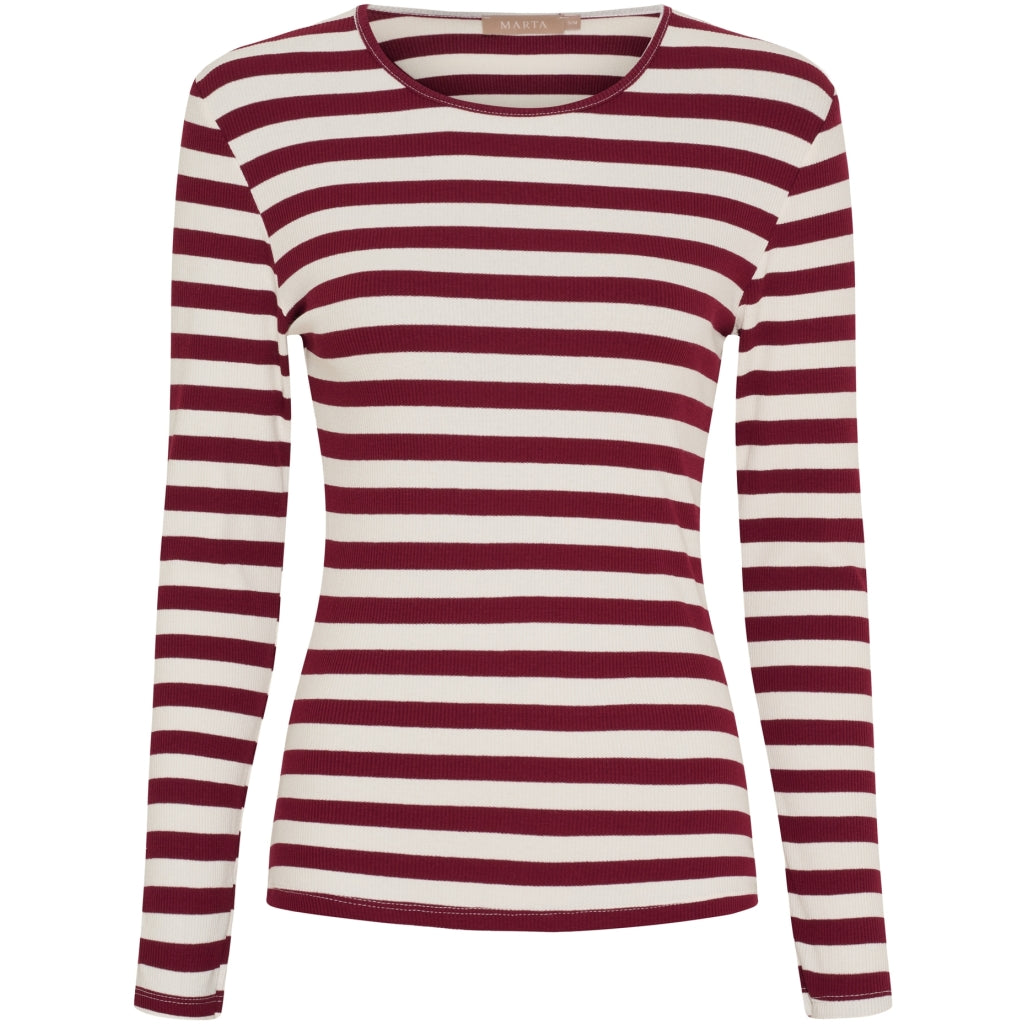 Marta du Chateau dame langærmet t-shirt MdcBegonia 7702 - Bordeaux