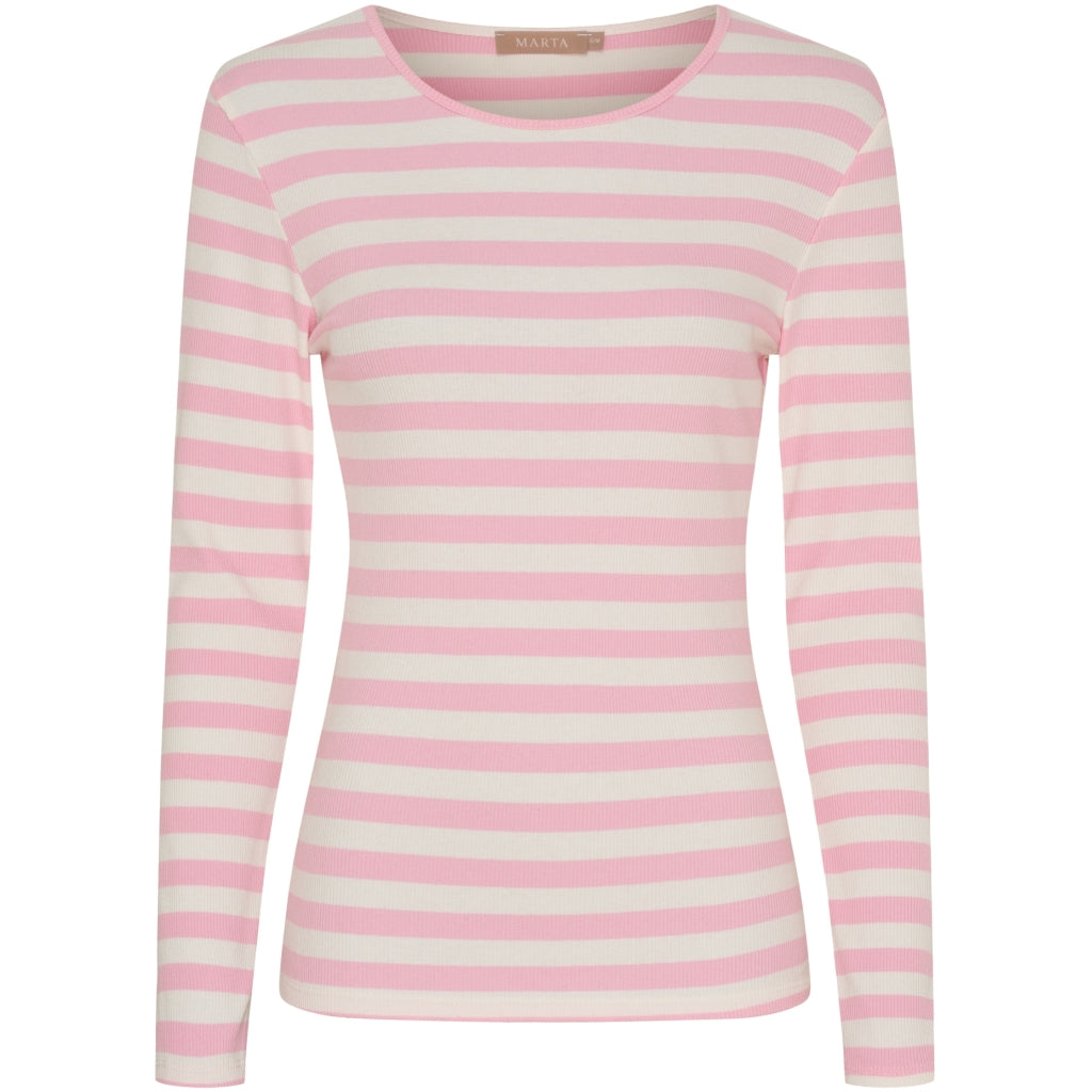 Marta du Chateau dame langærmet t-shirt MdcBegonia 7702 - Confetto