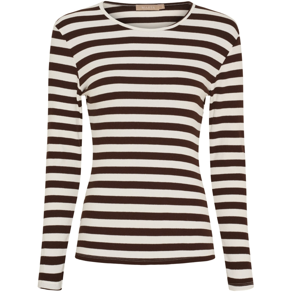 Marta du Chateau dame langærmet t-shirt MdcBegonia 7702 - Moro