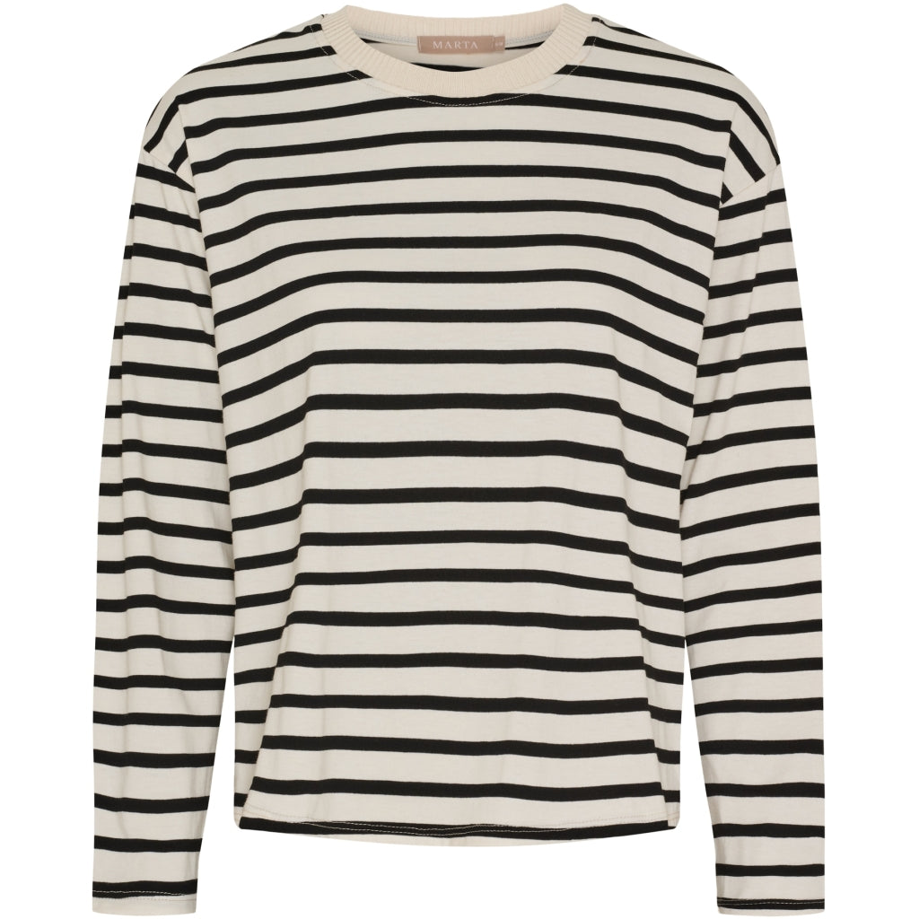 Marta du Chateau dame langærmet t-shirt MdcKara 58709 - Black