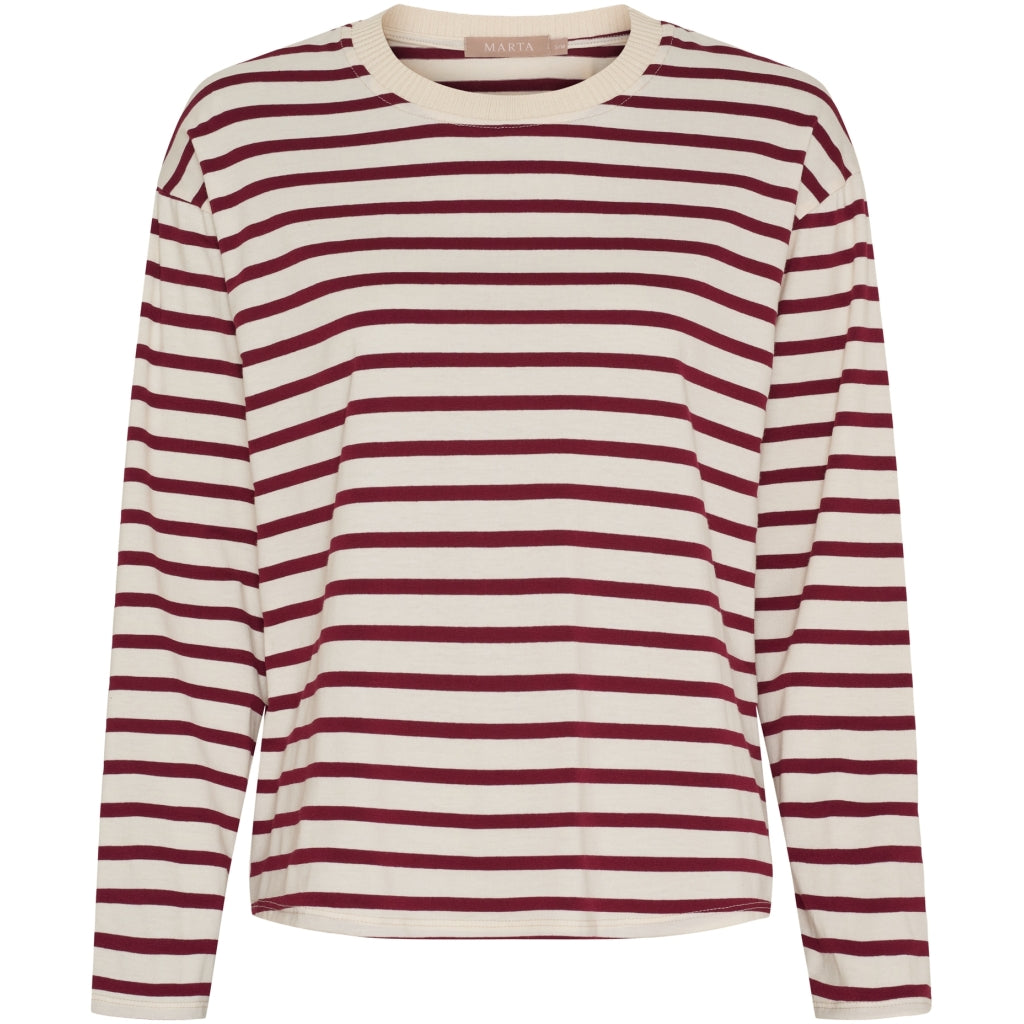 Marta du Chateau dame langærmet t-shirt MdcKara 58709 - Bordeaux