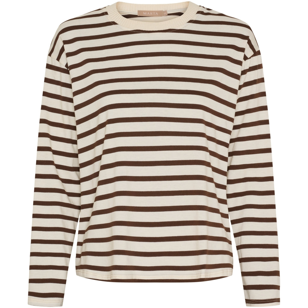 Marta du Chateau dame langærmet t-shirt MdcKara 58709 - Moro