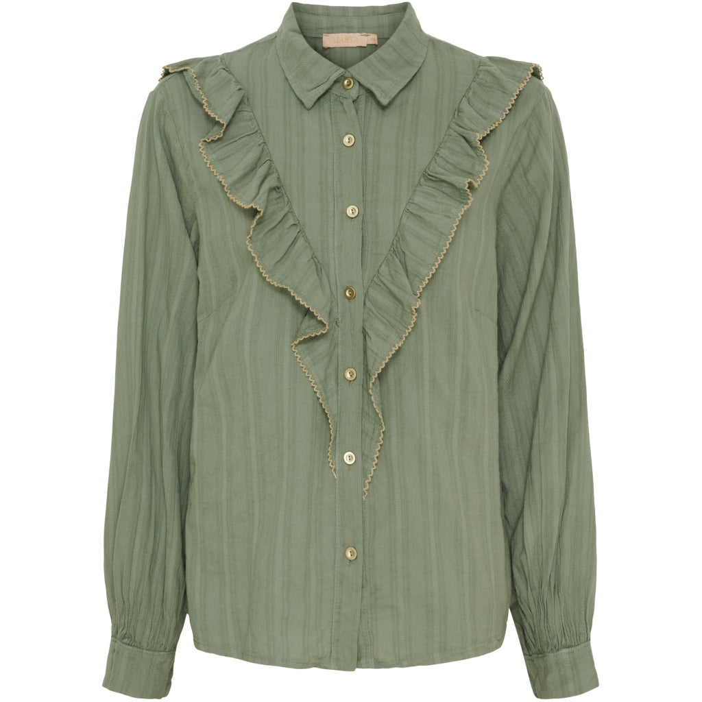 Marta du Chateau dame skjorte MdcLaurette 6843 - Military/Beige