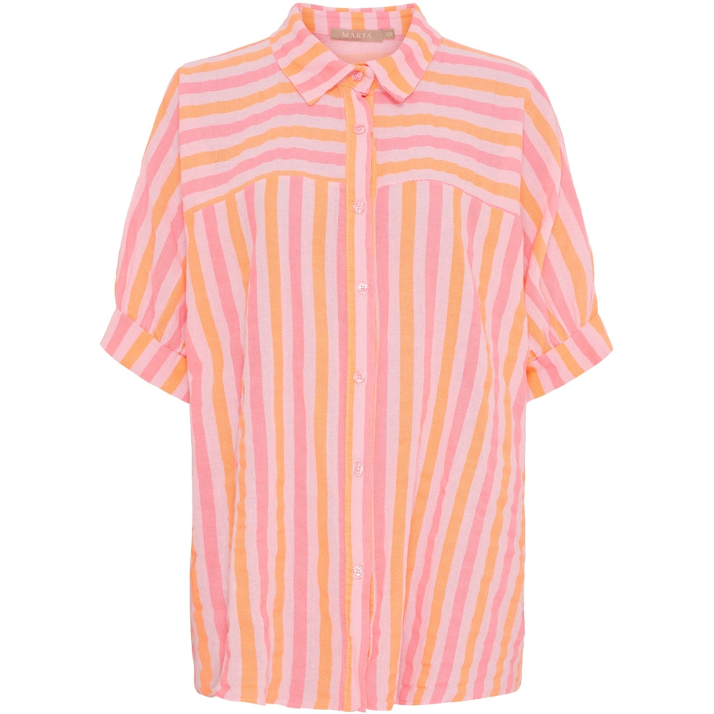Marta du Chateau dame skjorte MdcVirginia 7345 - Fuxia Stripe