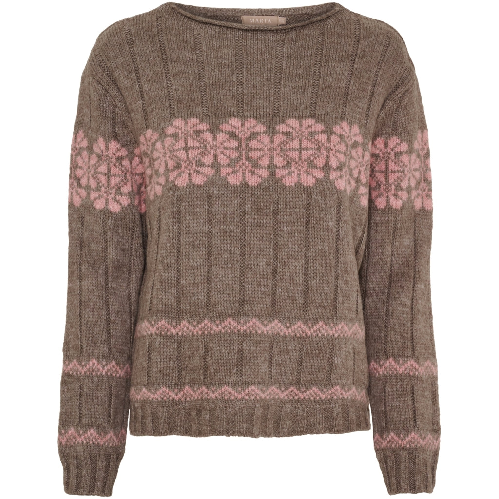 Marta du Chateau dame strik MdcBruna 8154 - Fango/Rose