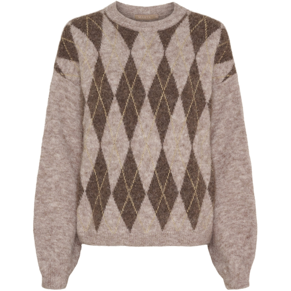 Marta du Chateau dame strik MdcCora 82171 - Beige/Gold