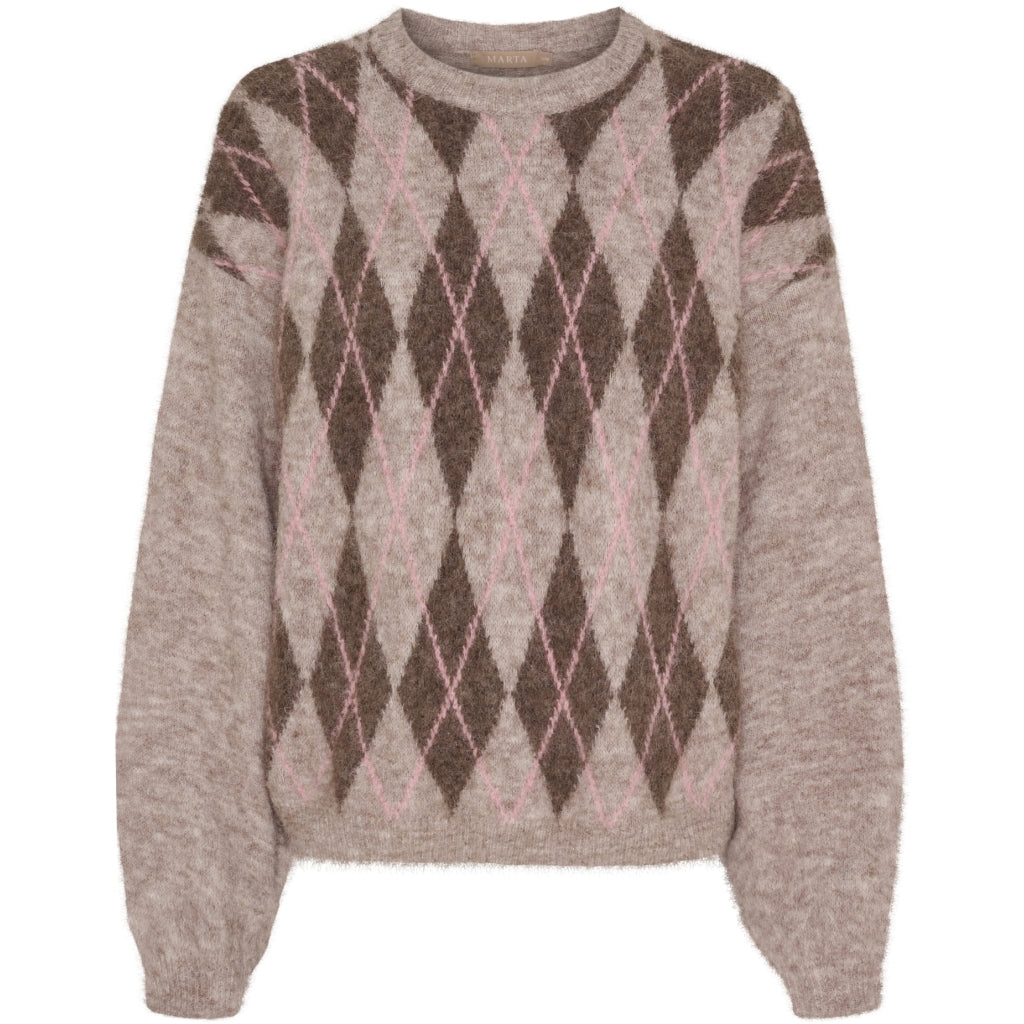 Marta du Chateau dame strik MdcCora 82171 - Beige/Rose