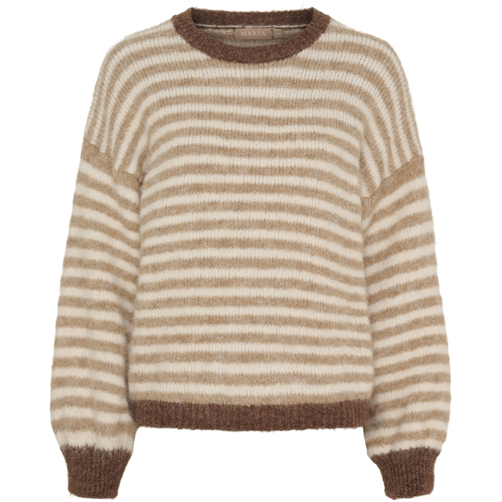 Marta du Chateau dame strik MdcDanielle 8080 - Beige/Fango/Moro