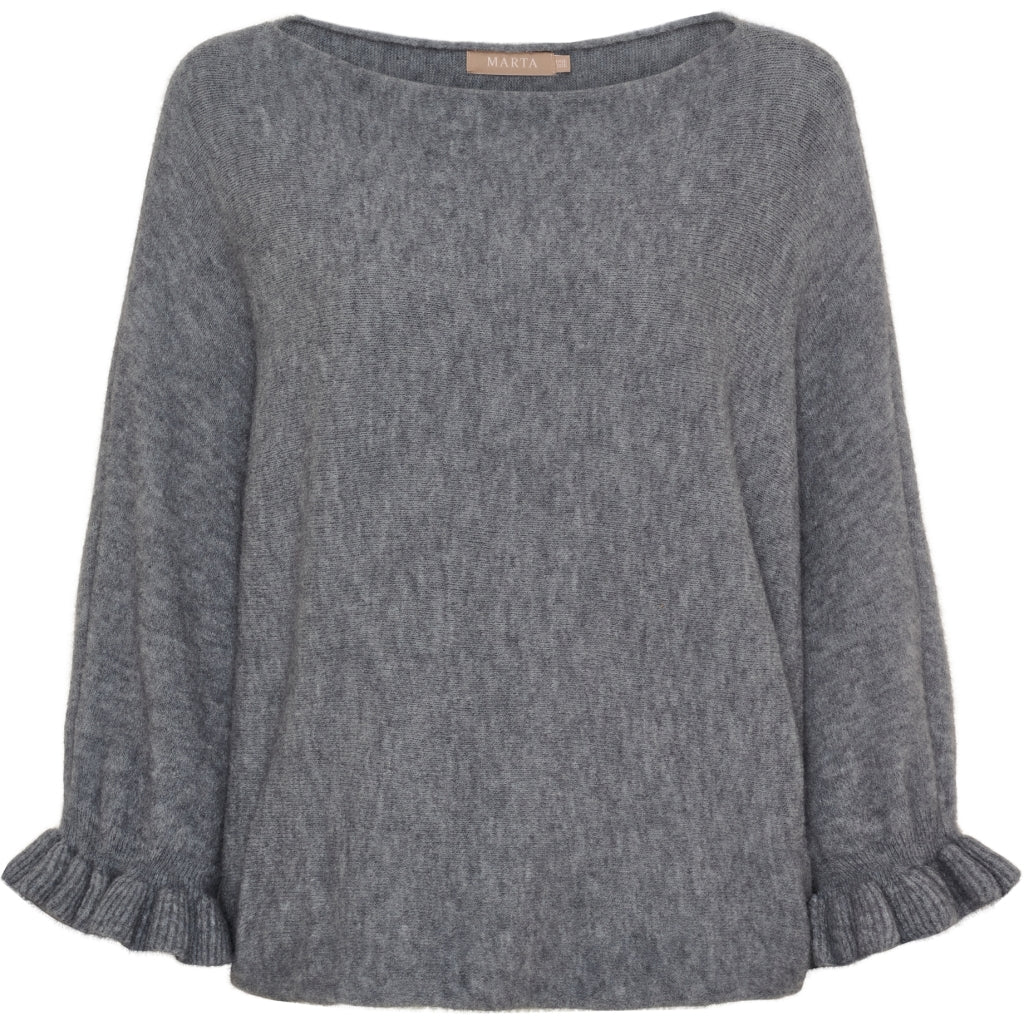 Marta du Chateau dame strik MdcElderflower 30003 - GrigioAntracite2901
