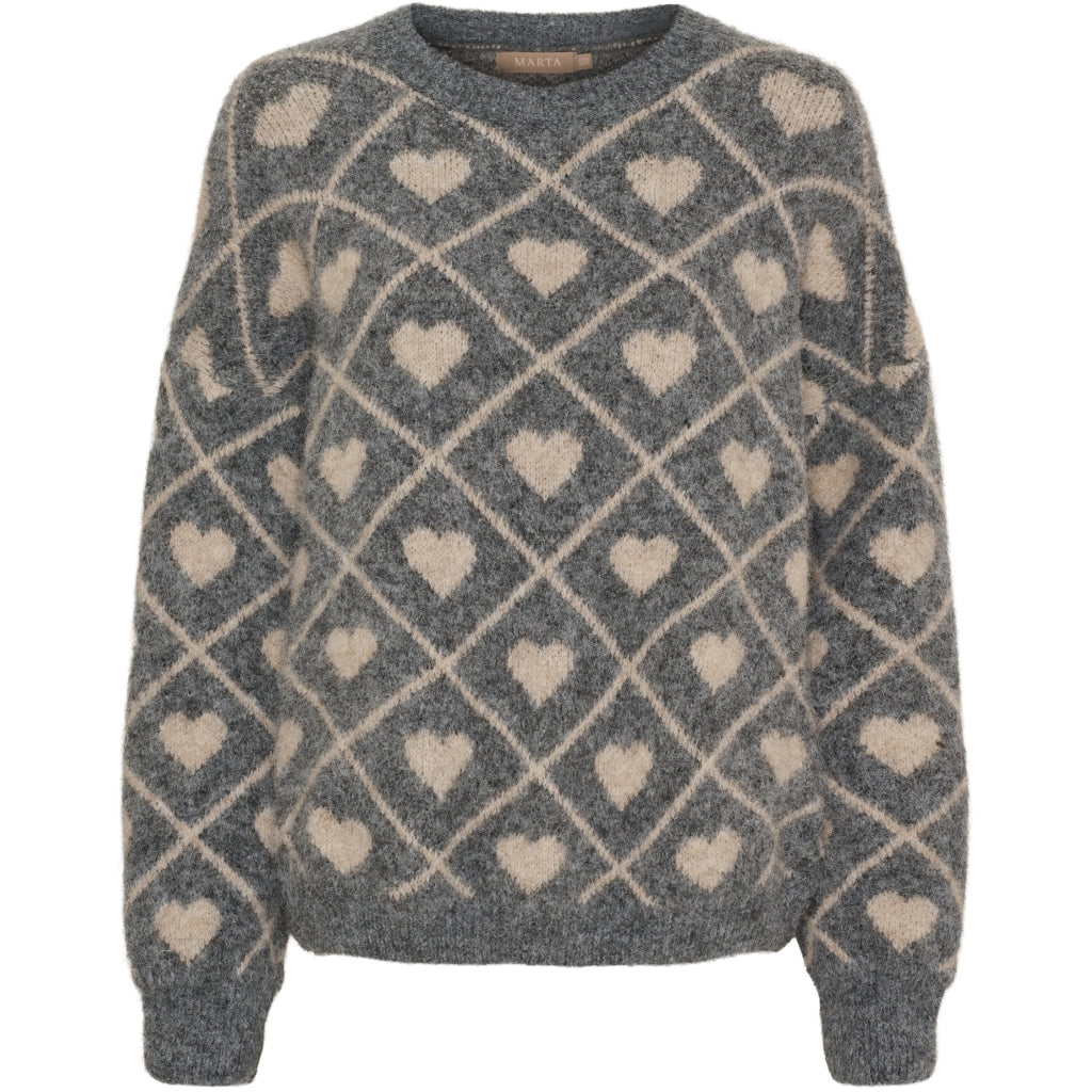 Marta du Chateau dame strik MdcFeray 8151 - Grigio9513/Beige9504