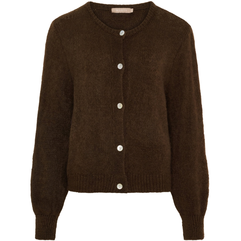 Marta du Chateau dame strik cardigan MdcCosima 5223 - Chocolat111909