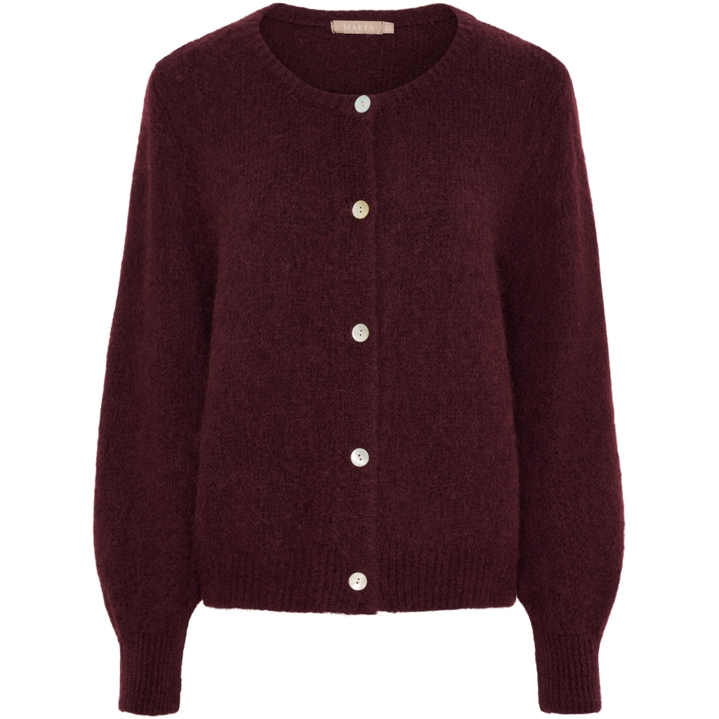 Marta du Chateau dame strik cardigan MdcCosima 5223 - Melanzana3502