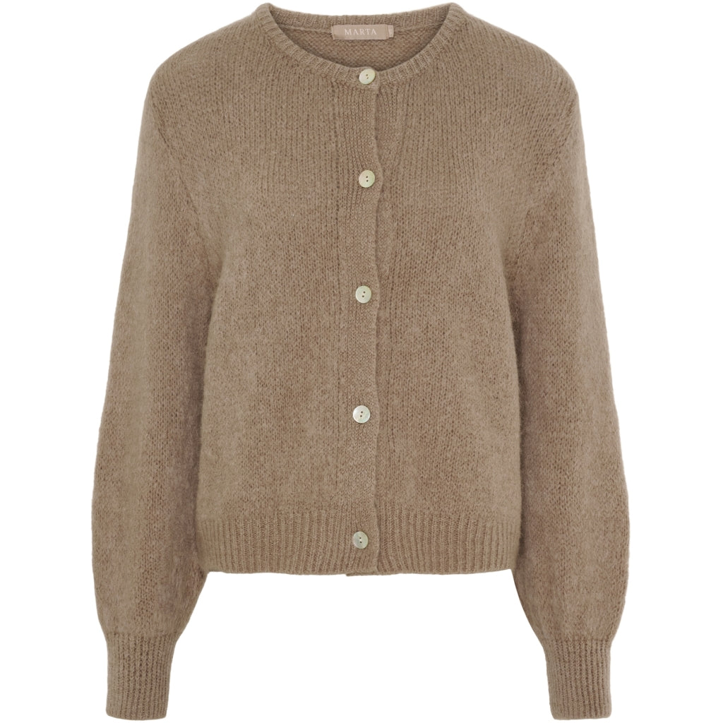 Marta du Chateau dame strik cardigan MdcCosima 5223 - Tortora27654