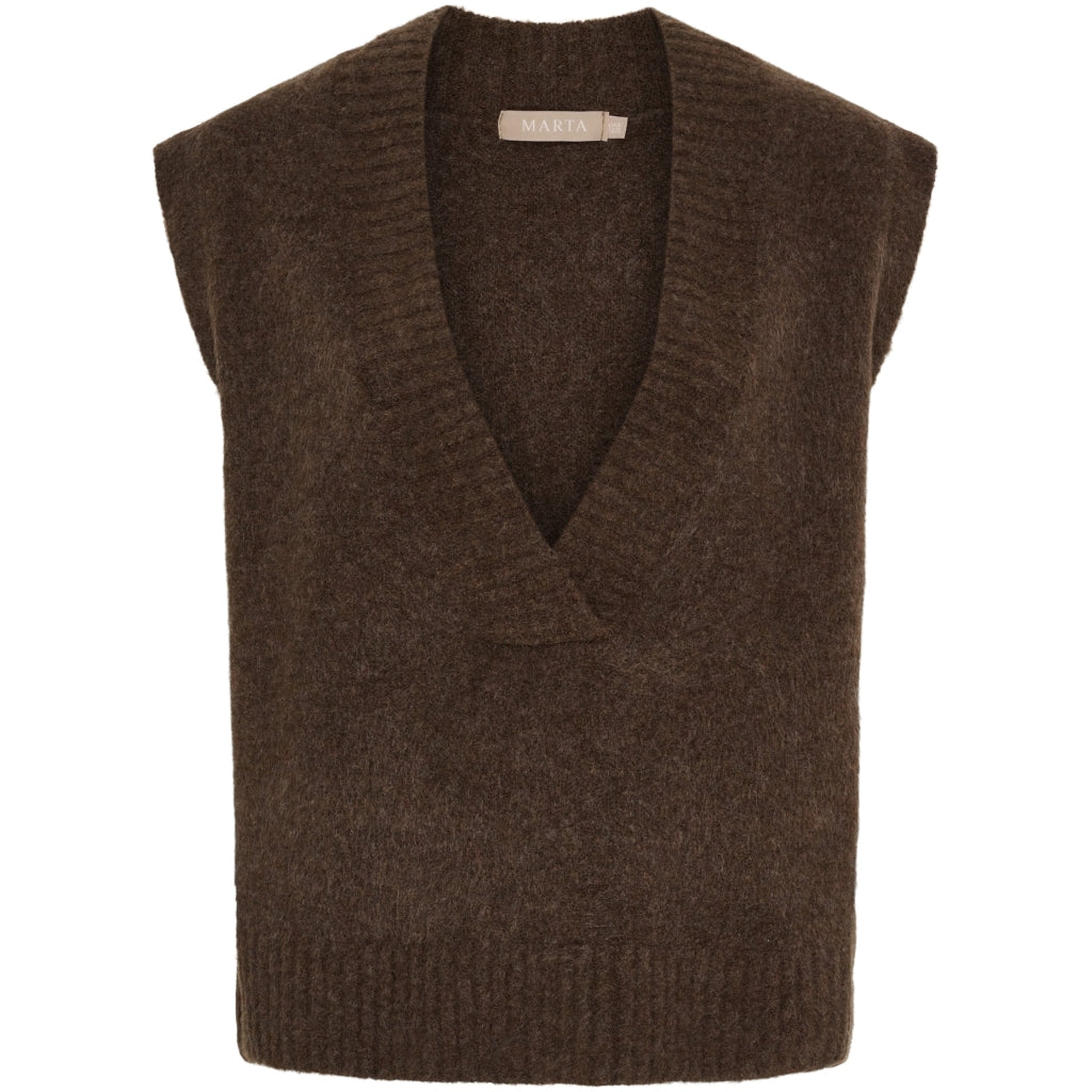 Marta du Chateau dame strik vest MdcLila KN8038 - MoroW053