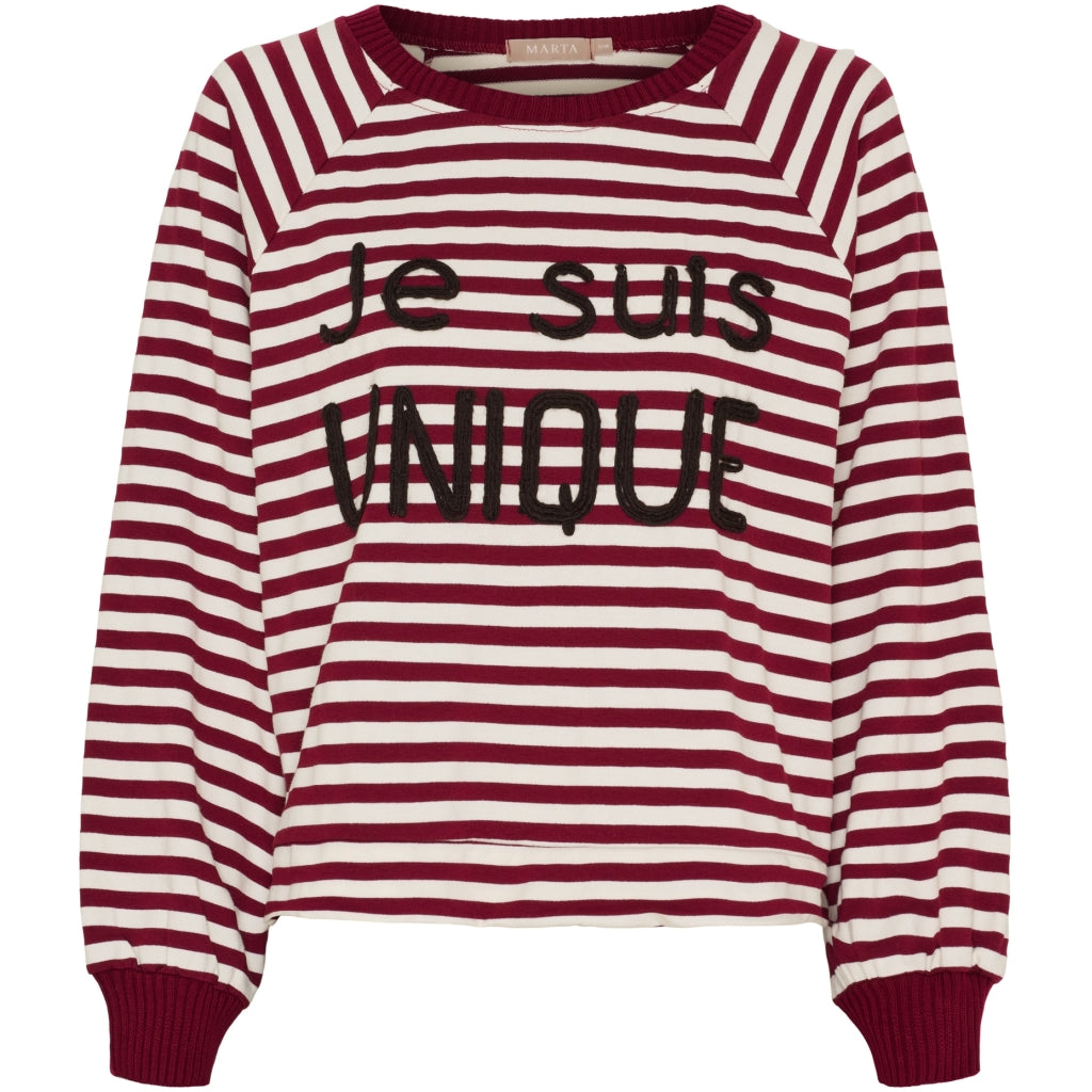 Marta du Chateau dame sweatshirt MdcFenja 38817 - Bordeaux/Moro
