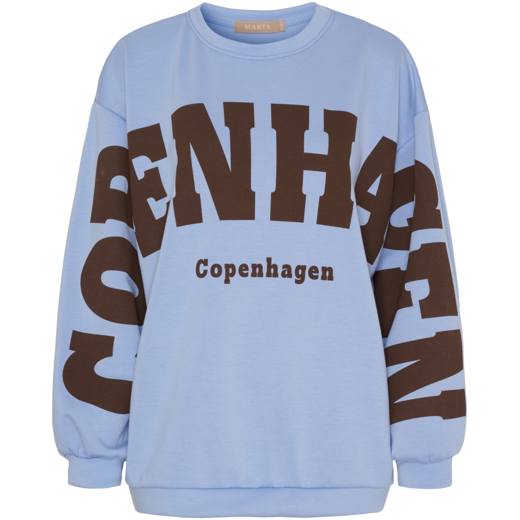 Marta du Chateau dame sweatshirt MdcHibiscus 22659 - Sky Blue