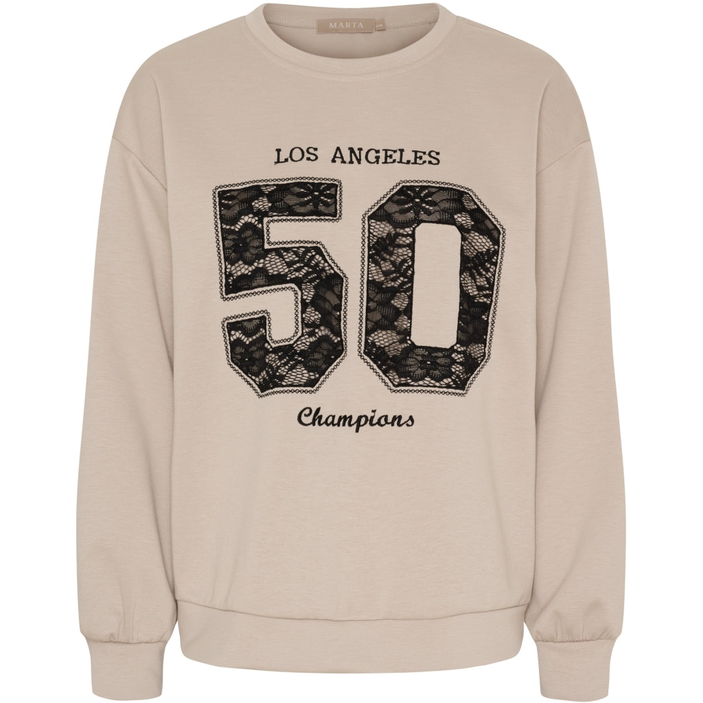 Marta du Chateau dame sweatshirt MdcLiora 58512M - Fango/black