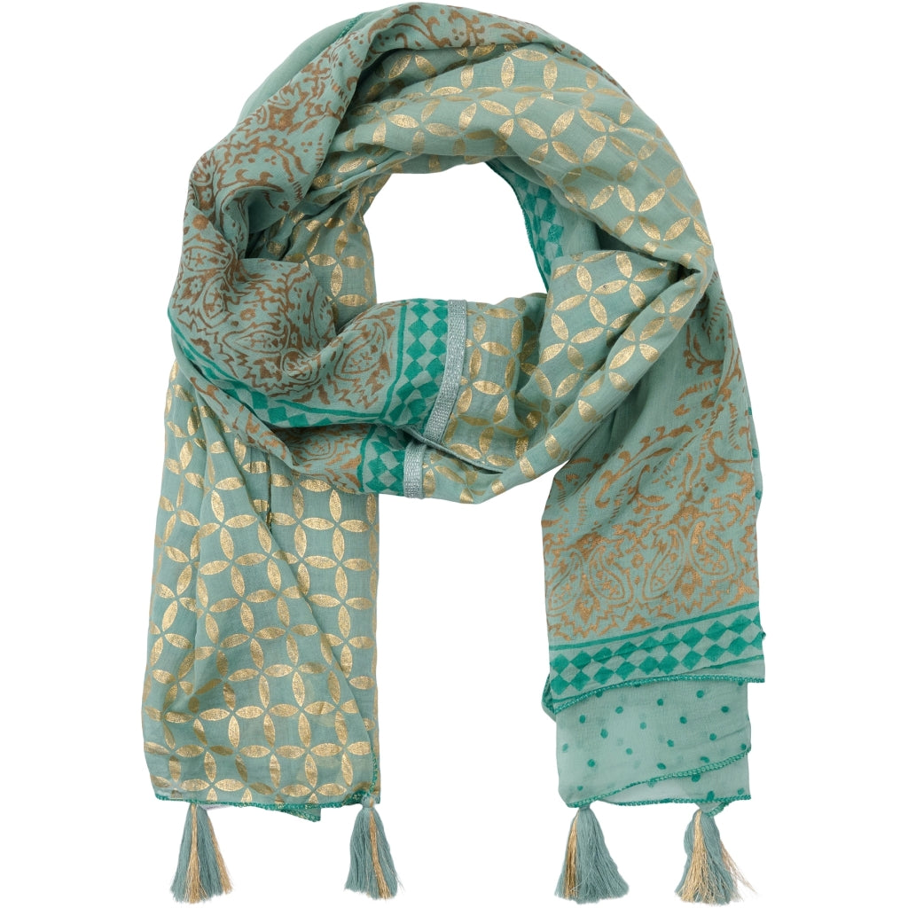 Marta du Chateau dame tørklæde MdcCyrille 0017 - Green/Gold