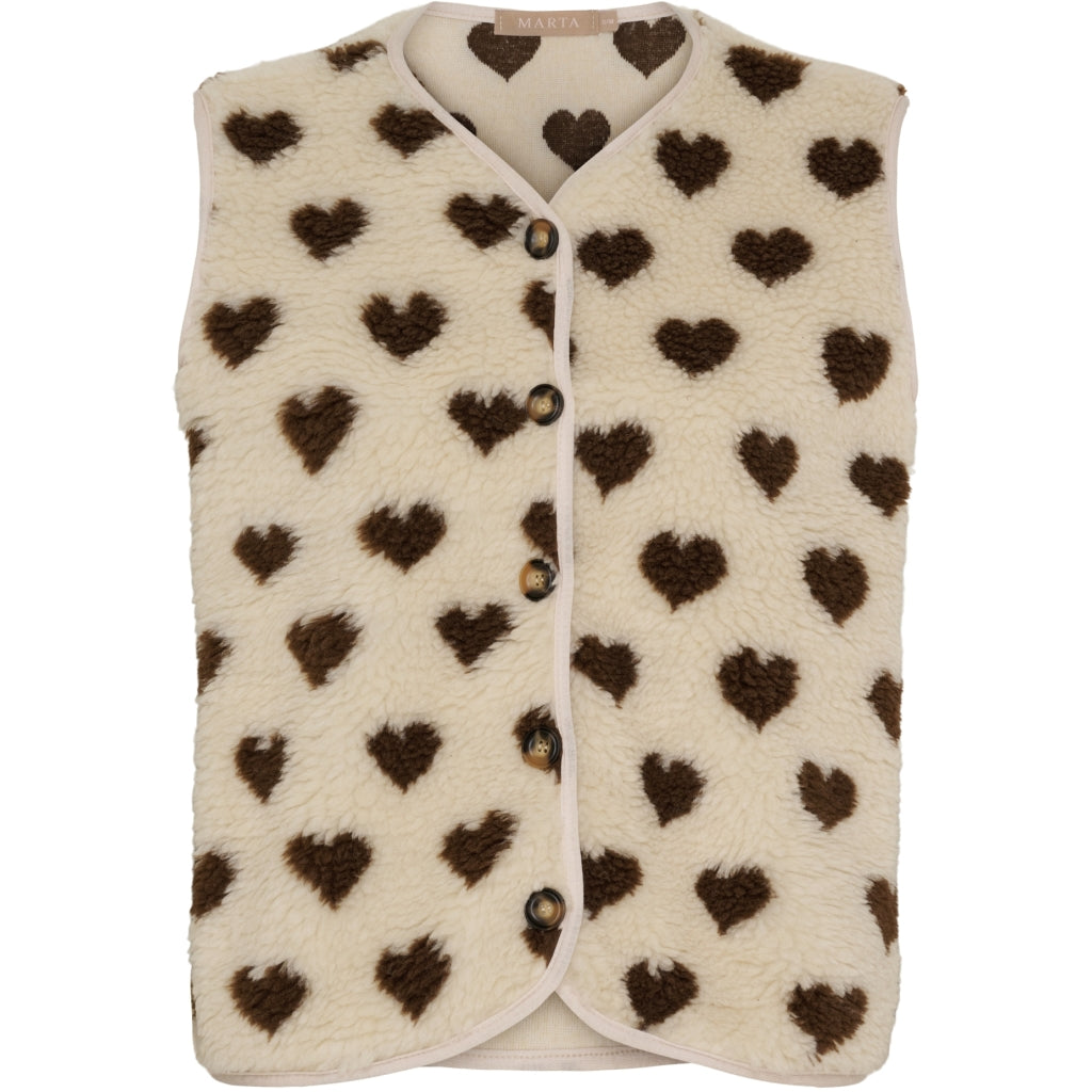 Marta du Chateau dame vest MdcDahlia 25710 - Cream/Moro