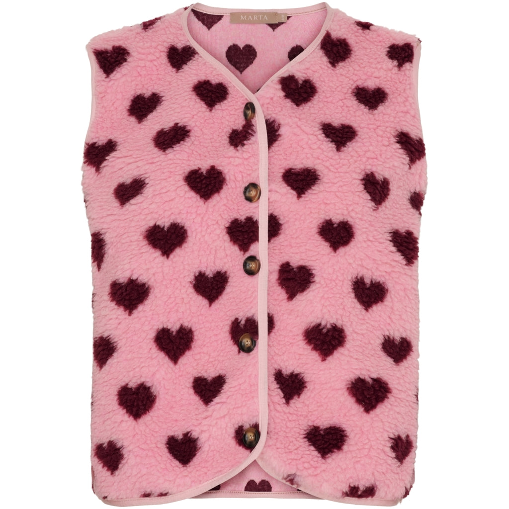 Marta du Chateau dame vest MdcDahlia 25710 - Rosa/Bordeaux