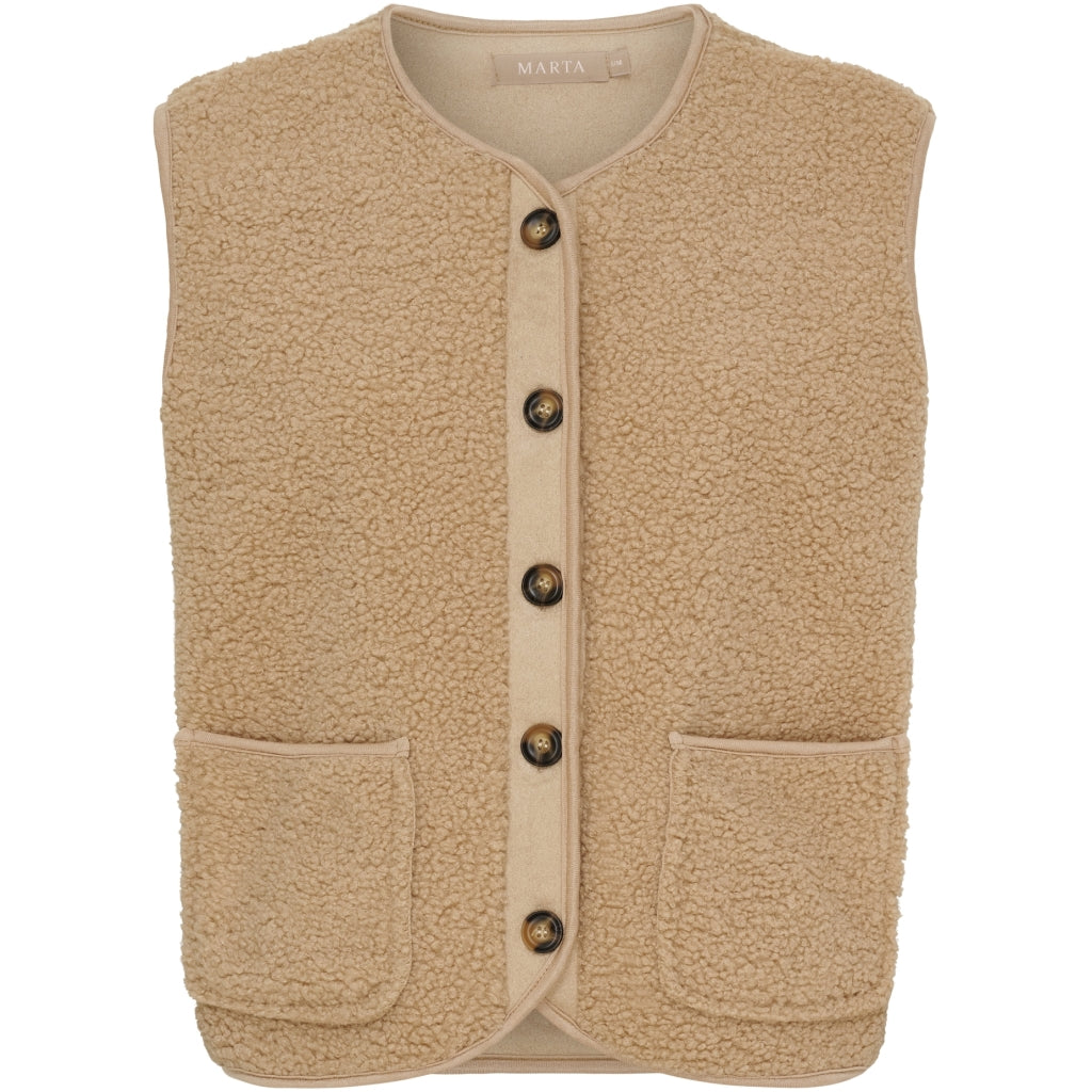 Marta du Chateau dame vest MdcEmmie 25172 - Camel