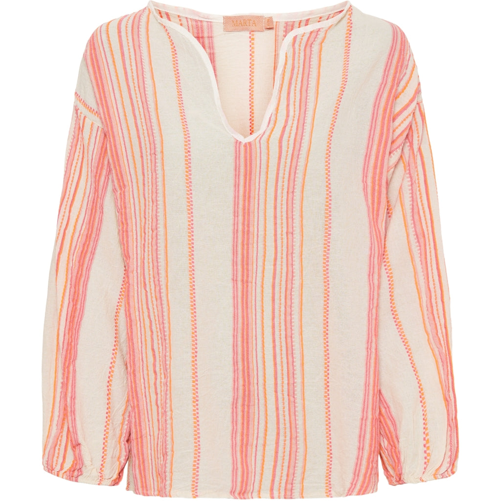 Marta du chateau dame bluse 9574 - Orange/Fuxia1