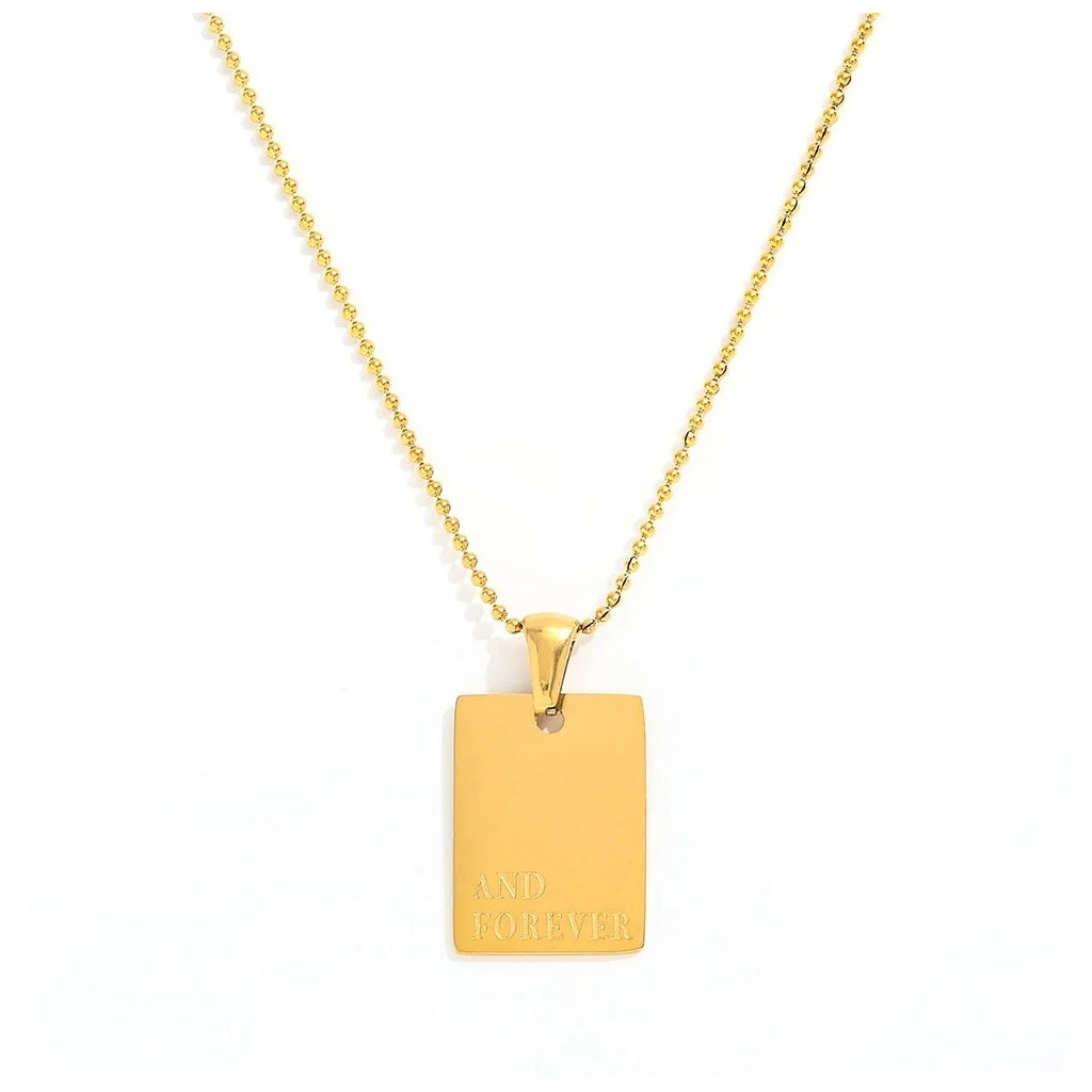 Muun Studios Skilte Halskæde 18K Guldbelagt H310 - Guld