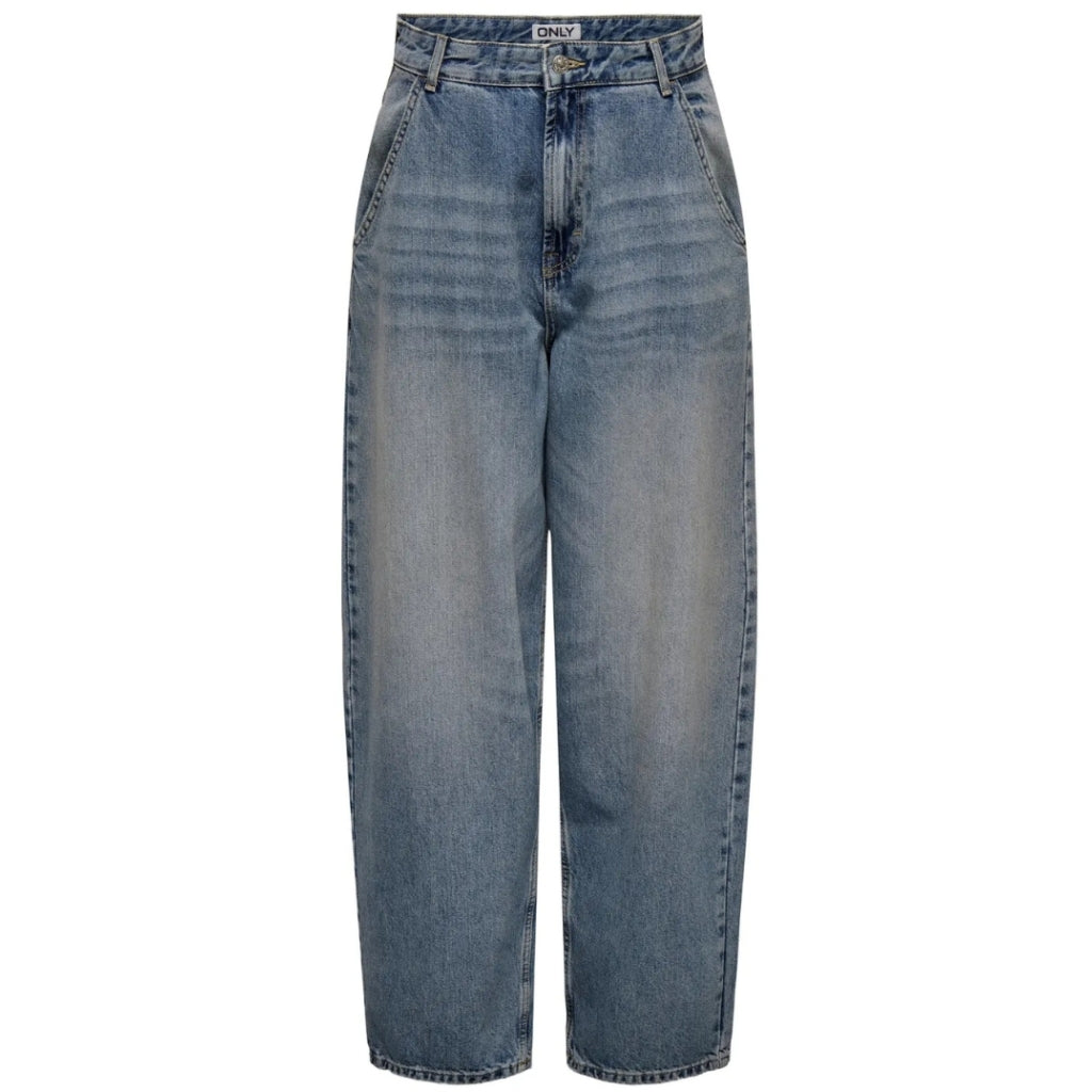 ONLGIA MID LOOSE BAGGY DNM DOT413 - Medium blue denim