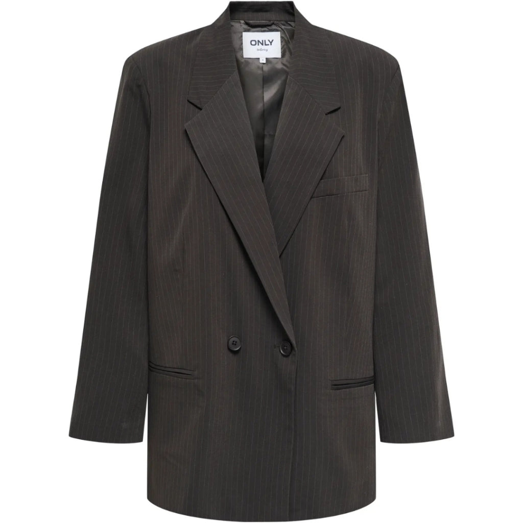 ONLY DAME BLAZER ONLALDEN - Mole PINSTRIPE