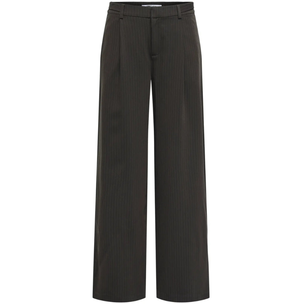 ONLY DAME BUKSER ONLALDEN - Mole PINSTRIPE