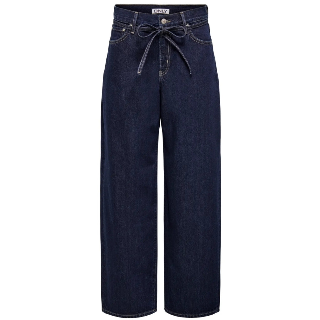 ONLY DAME BUKSER ONLGIANNA - Dark Blue Denim Rinse